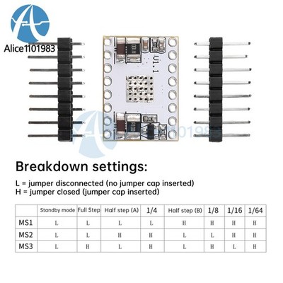 TB67S109 Stepper Motor Driver Module   4A   Drive for 42/57 Motors *lh