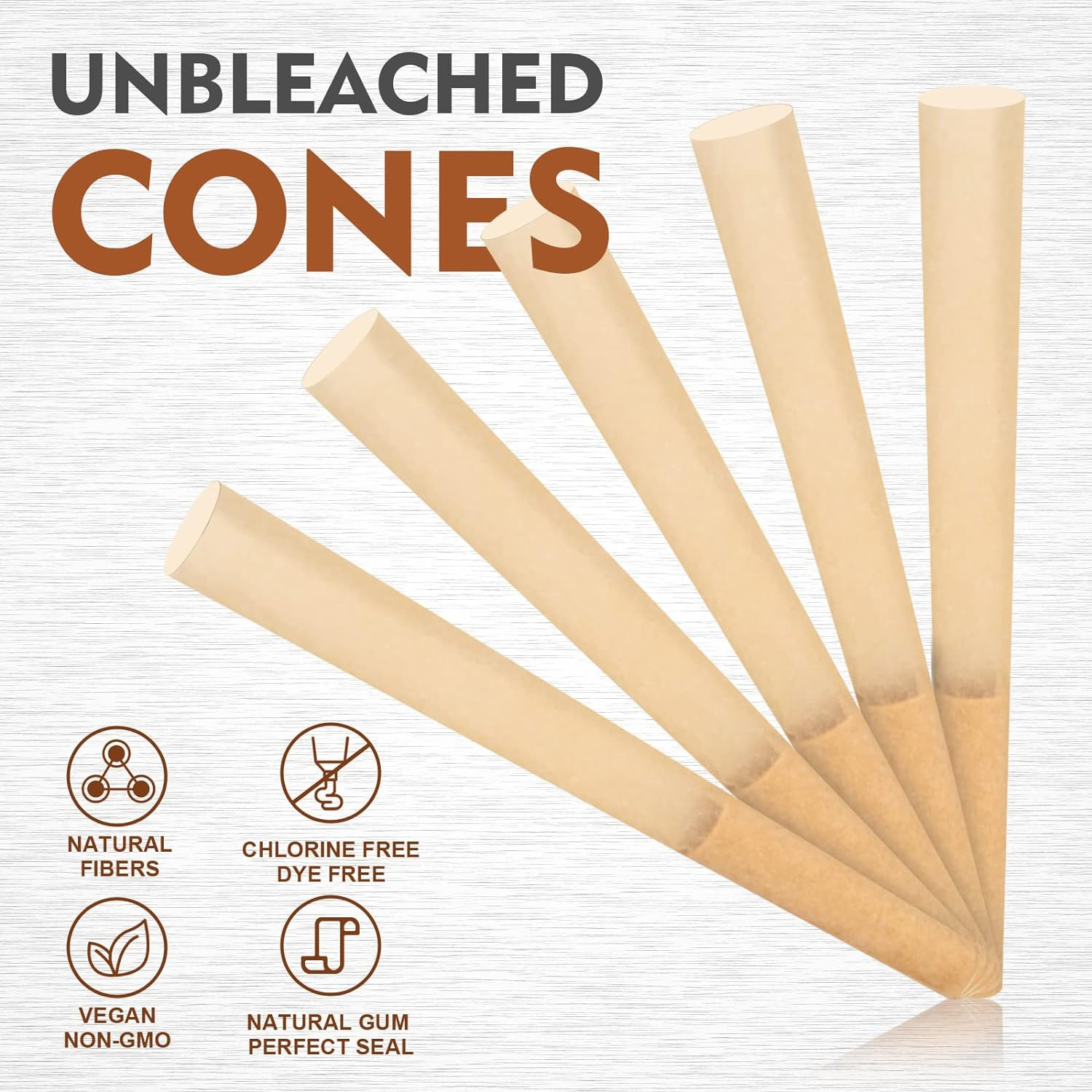 40 Pre Rolled Cones 1 1/4 Size Organic Cigarette Rolling Papers with Tips 