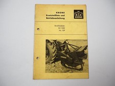 Krone SH 1500 Nr. 109 Strohhäcksler Betriebsanleitung Ersatzteilliste 1969