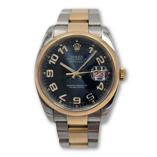 Rolex Datejust 36 116203 Blue Concentric Dial 36mm Box & Papers