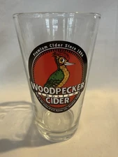Woodpecker English Cider Pint Glass Premium Cider Since 1894