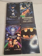 Vintage Batman VHS Lot 4 Movie Set Batman, Returns, Forever, Batman Robin