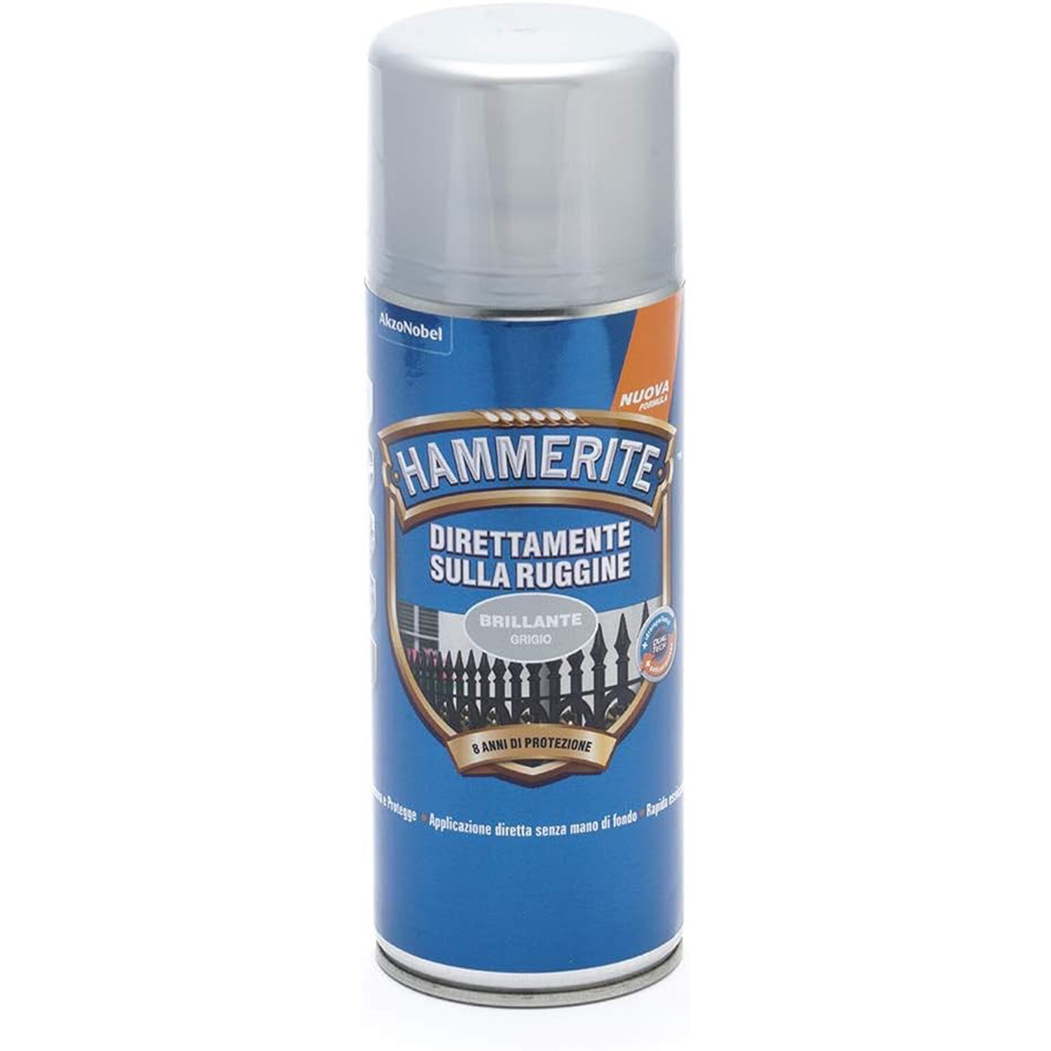Spray Direttamente sulla Ruggine HAMMERITE, Grigio brillante (400 Ml)