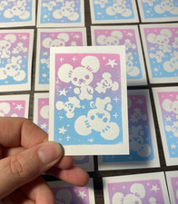 ACEO/ ATC original art card linocut hand printed Pokemon Maushold