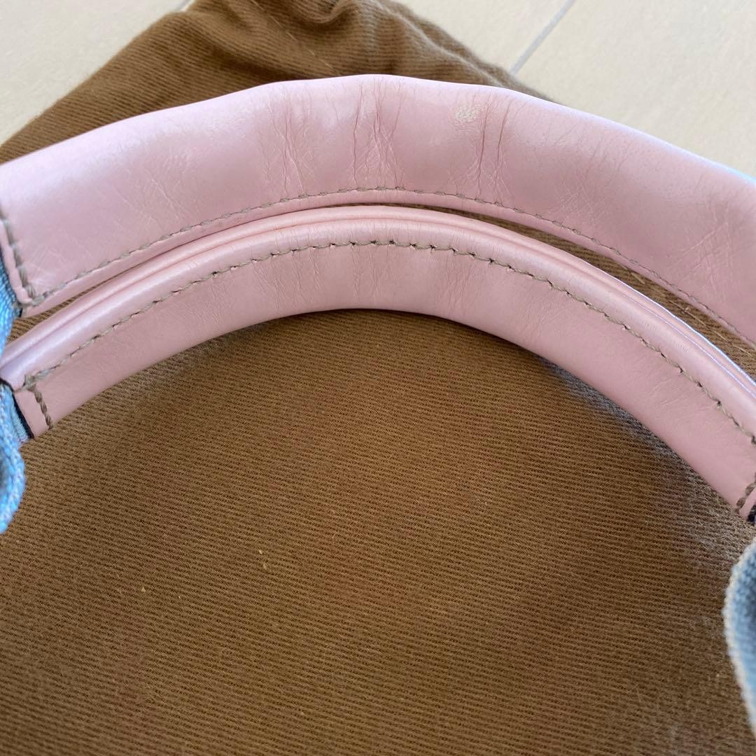 GUCCI Tote Bag Print Logo Women Leather Damaged Slightly Used Authentic thumbnail 7