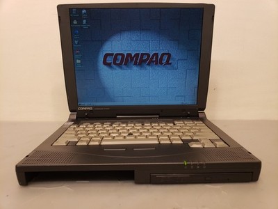 Vintage Compaq Armada 7400 PII-366MHz 128MB 12GB S3 Virge DVD-ROM Laptop Win98