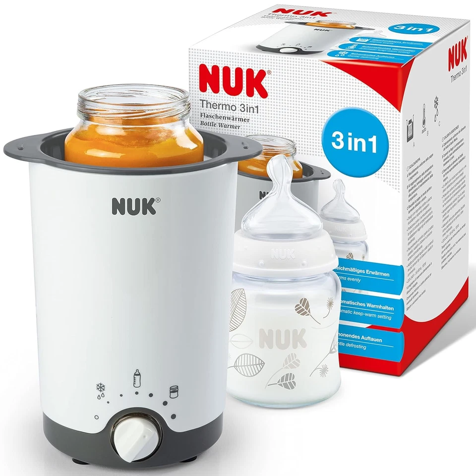 NUK Thermo 3in1 Babyflaschenwärmer | schonendes Auftauen, Erwärmen und Warmhalte - Bild 2 von 4