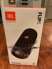 JBL Flip 5 Black Waterproof Portable Bluetooth Speaker. Brand New Factory Sealed