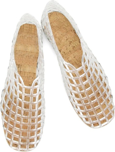 Jelly Shoes for Women Slip on Mesh Slides Comfortable Closed 8, Clear - Foto 5 di 6