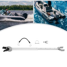 Adjustable Silver Transom Saver For Outboard Motors Below 100hp 23-35 In
