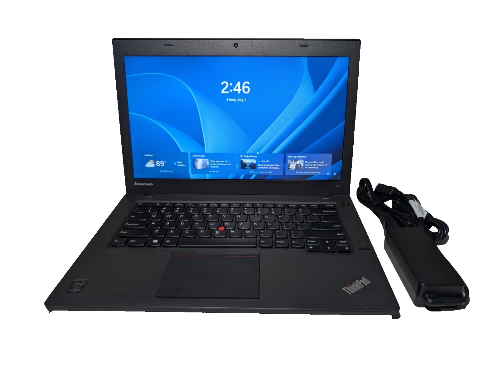 Lenovo ThinkPad T440 | i5 4th Gen 8GB RAM 120GB SSD | HD Win 11 Pro Dual Batt