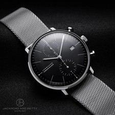 JUNGHANS Max Bill Chronoscope Automatic Black Dial Men's Watch 2