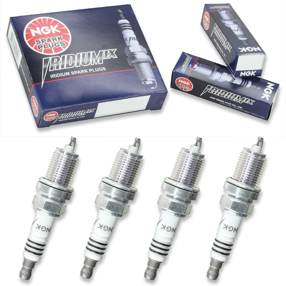 4 pcs NGK Iridium IX Spark Plugs for 1990 Nissan 240SX 2.4L L4 - Engine Kit bn