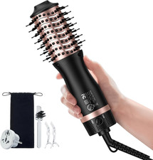 Mini Dual Voltage Hair Dryer Brush,1000 Watts Travel Hot Air Brush with European