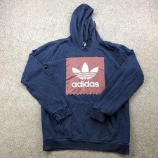 Adidas Hoodie Mens Small Trefoil Skateboarding Pullover Sweatshirt