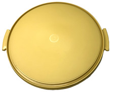 Vtg Tupperware Harvest Gold Large 13" Round Cake Pie Carrier BASE ONLY 1256-3