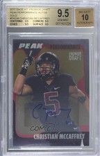 2017 Sage Hit Gold 5/5 Christian McCaffrey #PK-CM BGS 9.5 GEM MINT Auto uk2
