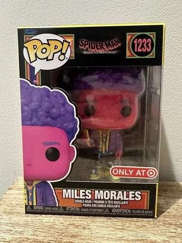 Funko Pop Spider-Man Spiderverse Miles Morales Target Black Light Marvel 1233