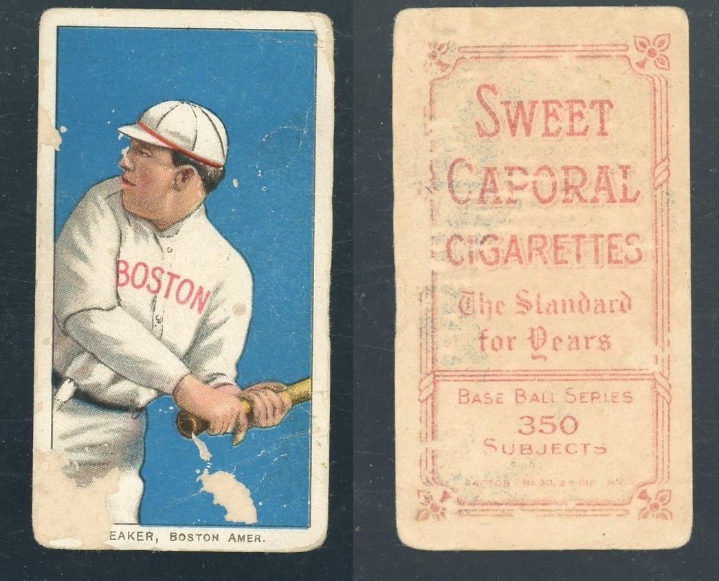 1909-1911 T206 TRIS SPEAKER Boston Red Sox HOF RC Rookie Card Sweet Caporal Poor