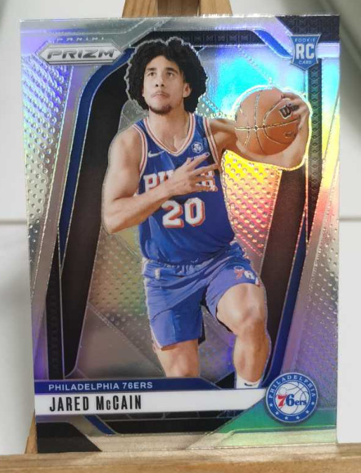 Jared McCain 2024-25 Panini Prizm Silver RC 76ers #222