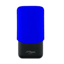 S.T.Dupont 183416 FLUO NEON BLUE 3 Tube Cigar Case / Cigar Holder NEW