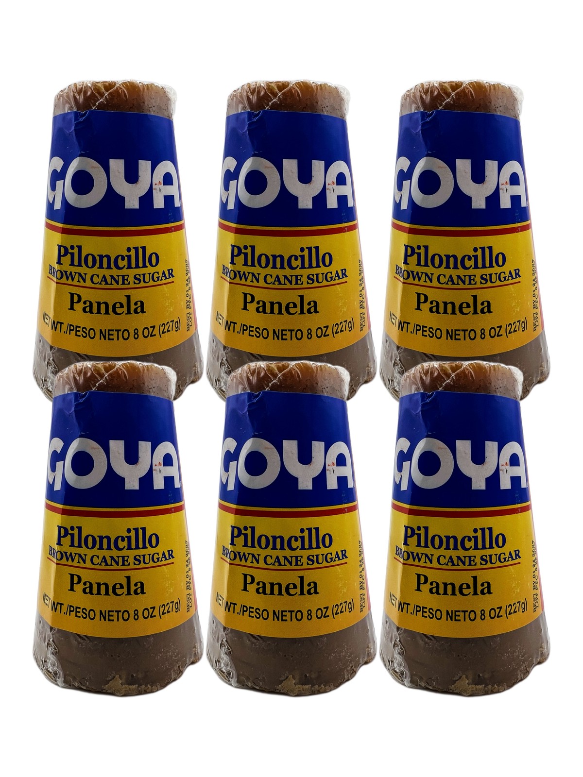 Goya Piloncillo Panela, Brown Sugar Cane 8 Oz (Pack of 6)