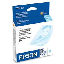 GENUINE Epson 34 T0345 Light Cyan Ink Cartridge for Stylus Photo 2200 Printer
