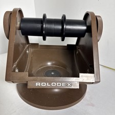 ROLODEX SW-35 Large Swivel Faux Wood MCM Round Rotary Office Vintage