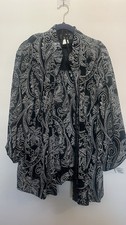 Alex Evenings Black Silver Elegant Party Paisley 3X 2 Piece Jacket Tank Set