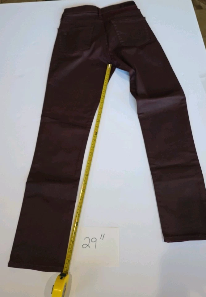 Rock & Republic Women's Size 10 Berlin Maroon Stretch Pants - Image 2 of 4