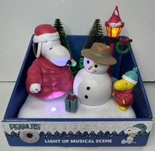 Peanuts Light Up Musical Scene Snoopy Woodstock Puffer Coat Christmas 2024