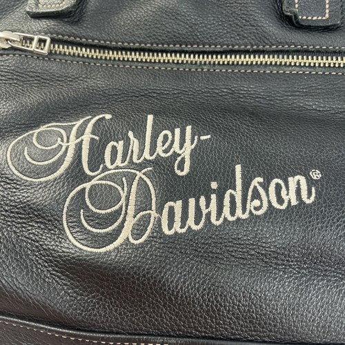 Harley Davidson Damen Tasche weiches schwarzes Leder HD681 Motorrad Handtasche - Bild 2 von 14