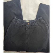 Scandia Woods Mens  Pants 36 L Relaxed Fit Elastic Waist Black