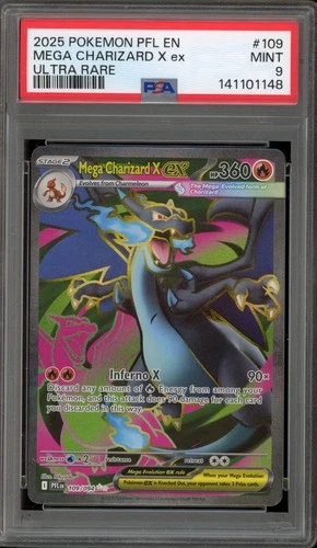 Pokemon Mega Charizard X ex Phantasmal Flames Ultra Rare #109 PSA 9 Mint