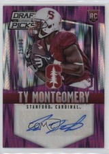 2015 Prizm Collegiate Draft Picks Purple Flash 25/99 Ty Montgomery #148 Auto 0l1