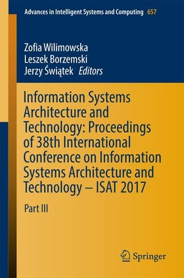 Information Systems Architecture and Technology: Proceedings of 38th Internation
