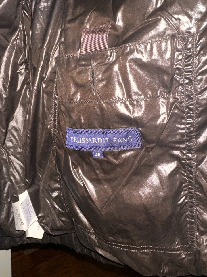 Men's  Sheepskin Coat Jacket/ Trussardi/ Italian Brown/ S-M - Image 2 of 4