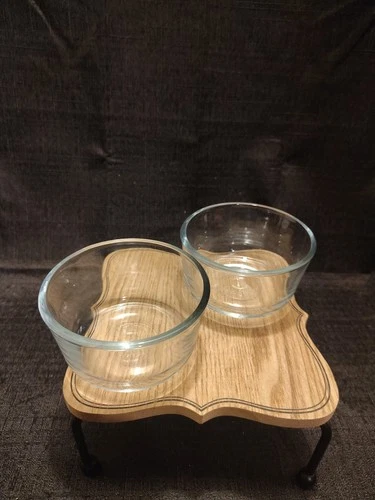 Vintage Anchor Hocking- Set of 2 Clear Glass- 1 Cup Bowls