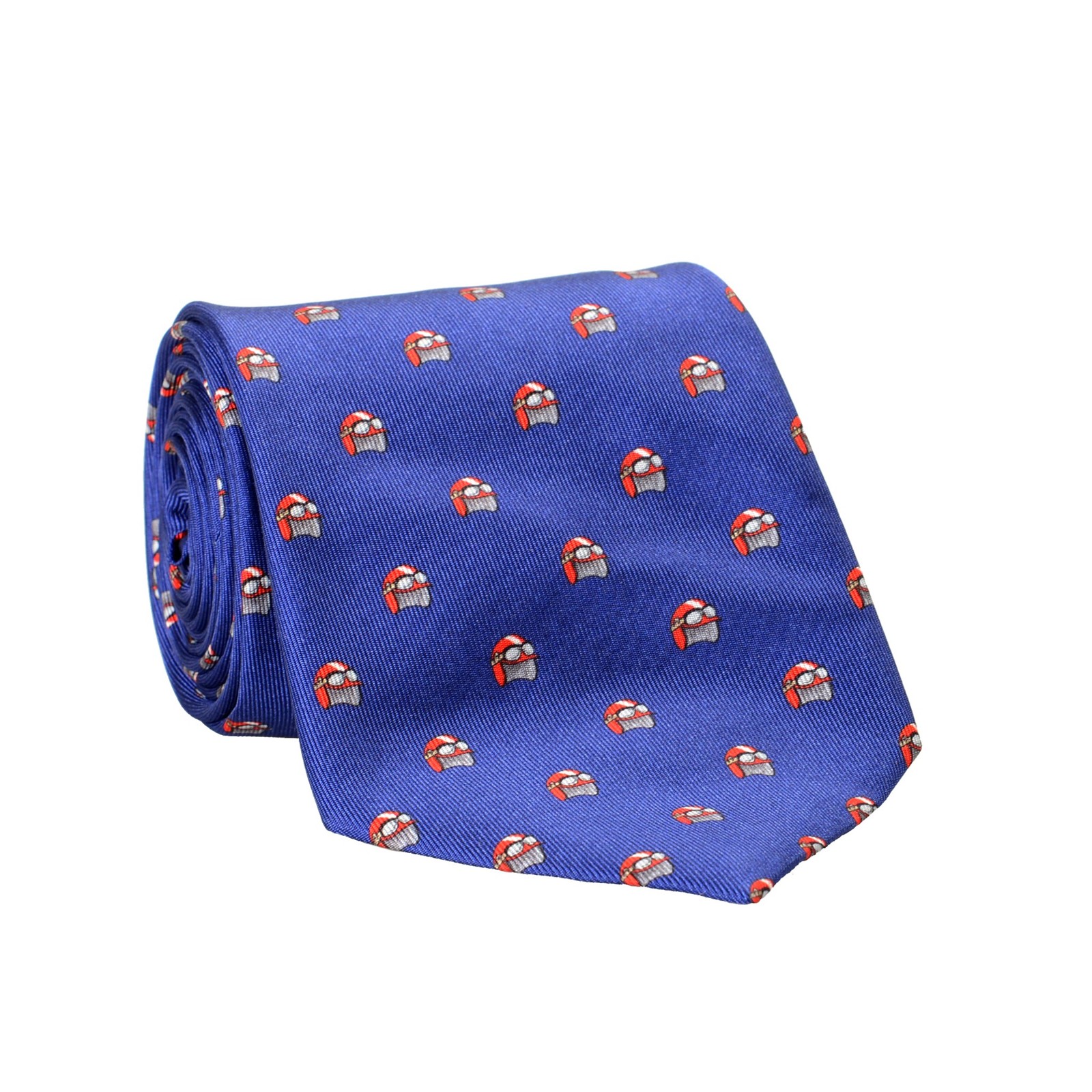 Мужской многоцветный шлем Scuderia Ferrari, галстук из 100% шелка