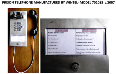 VTG PRISON TELEPHONE, WINTEL WITH ''LOST SOUL'' MARKING ON IT, COMPLETE, WORKS