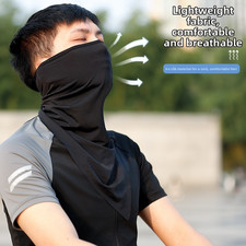 Summer Ice Silk Cycling Neck Gaiter for Sun Protection Breathable Face Scarf