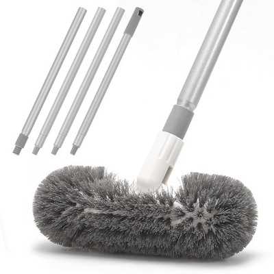 51'' Deck Brush with 360° Swivel Scrubber for Boat, Pool, Tile, and Patio