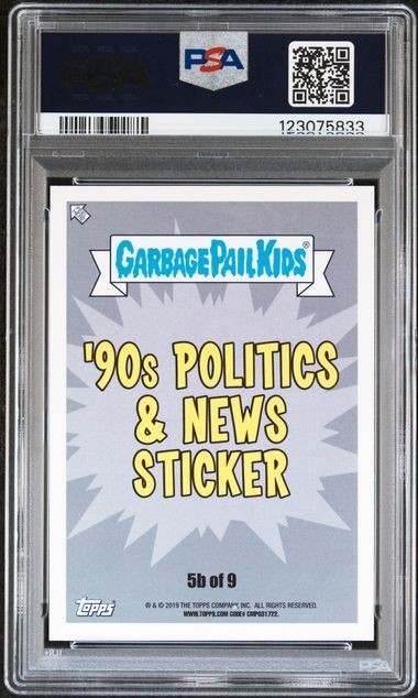 2019 Garbage Pail Kids We Hate the '90s #5b Tearin' Ears Mike Tyson PSA 10 GPK view 4