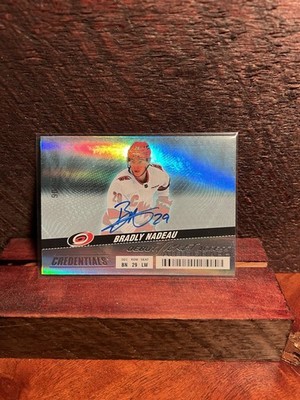 2024-25 Upper Deck Credentials Debut Ticket Access Auto Bradly Nadeau /99 AU RC