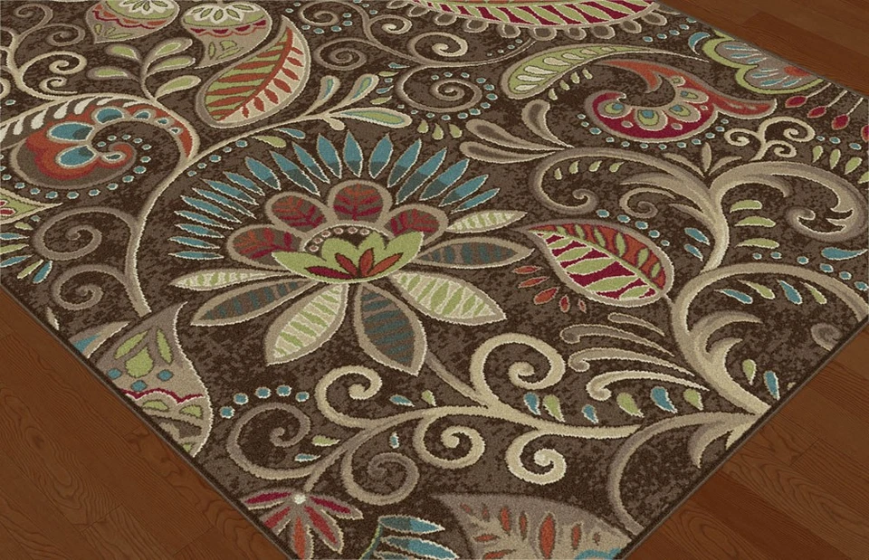 2x7 Capri Brown Transitional Paisley CPR1010 Runner Area Rug - Approx 2'3"x7'3" - Image 2 of 2
