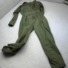 DSQUARED2 Jumpsuit Womens 42 Olive Green Boiler Suit Button Fly Made in Italy
