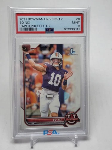2021 Bowman University - BO NIX Paper Prospects 1st Bowman PSA 9 MINT - Broncos
