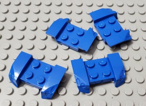 LEGO New Lot of 4 Blue 2x4 Car Vehicle Mudguard Headlight Overhang - Picture 1 of 1
