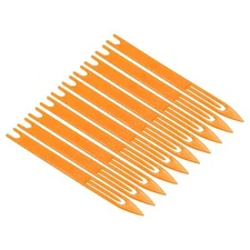 10pcs Netting Needle Shuttles 4# Plastic Fishing Net Repair Mending Tool, Orange