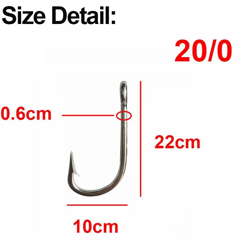 Super Large shark Fishing Hooks Big Game Fish Tuna Bait Extra Big Fishing Hooks
